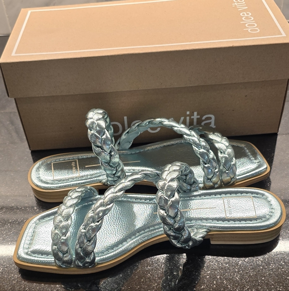 NIB Dolce Vita Electric Blue Braided Sandals  7.5 - Picture 2 of 7
